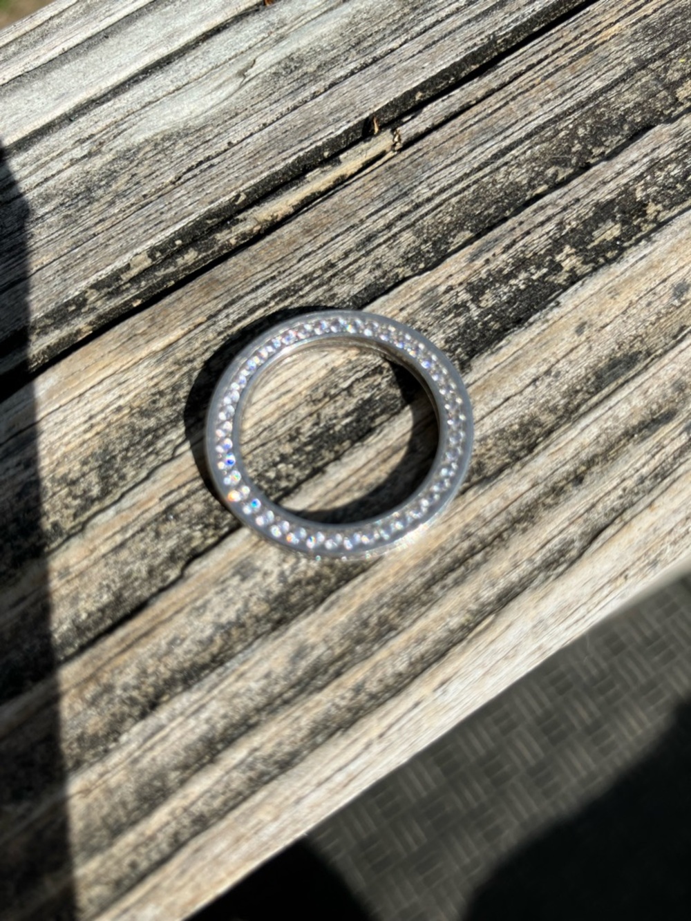 Wedding Band 925 Sterling Eternity Band - Picture 5 of 8